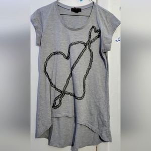 Material girl top Gray Size Small